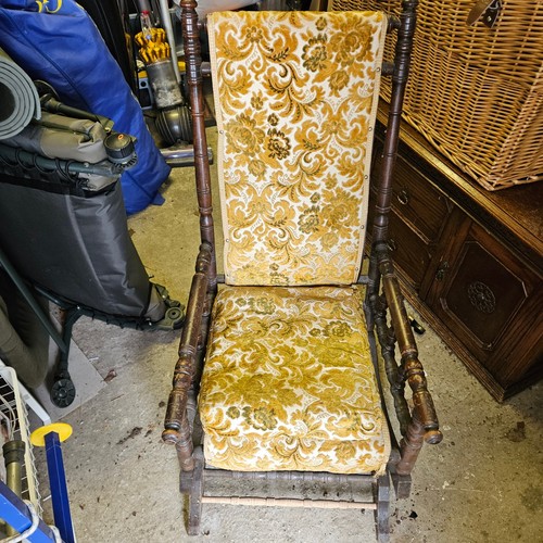 Antique rocking chair with - rocking,