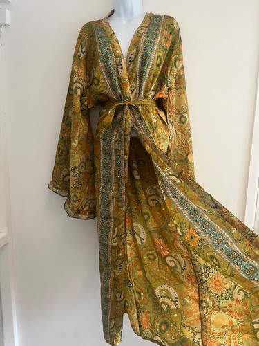 Kimono long green - kimono, gown