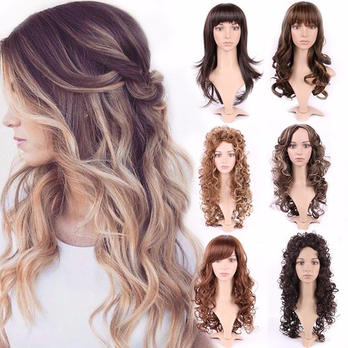 Ladies long black brown blonde - ladies,