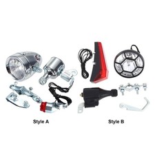 Dynamo Bike Light Set with Included Wiring Safe Replacement Easy to Install Eco