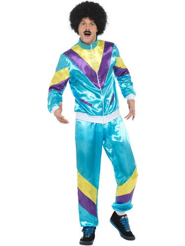 80s blue shell suit costume - 80s,