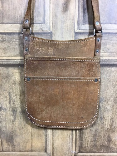 Vintage leather cash bag bus - cash, bag,