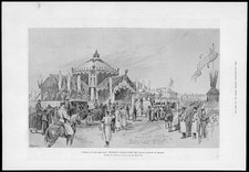 1894 Antique Print  - Funeral