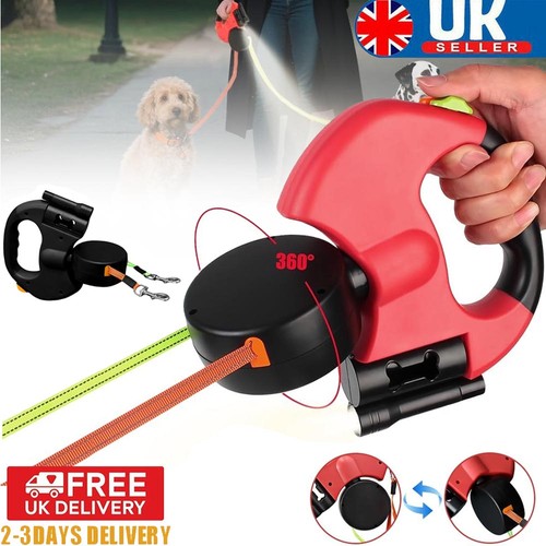 Retractable dog leash - 2-in-1,