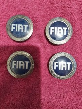 4 xGENUINE FIAT 50mm PUNTO ALLOY WHEEL CENTRE CAPS NoB632