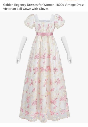 Golden regency long dress for - golden,