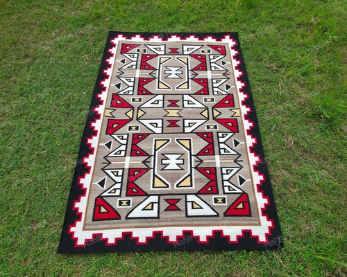 5x8 red handwoven - 5x8, wool
