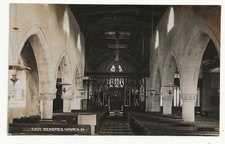 RP Postcard East Hendred Village Church interior near Wantage Berkshire - A1063 