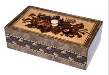 Exceptional Tunbridge Ware Box Labelled Edmund Nye Veneered In Hungarian Ash