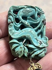 Antique Asian Carved Turquoise