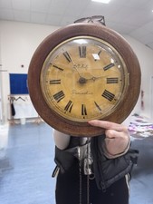 Vintage Wall Clock M Fritz Birmingham Cogs Movement Chains Chime Three Pegs Back