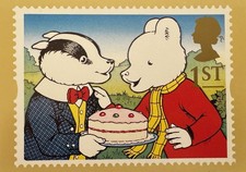 Rupert Bear & Bill Badger, Royal Mail Stamp Postcard 1993