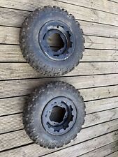 2 x 10 x 5.5 ATV ALLOY WHEELS WITH TYRES 21 x 7