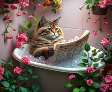 Maine Coon in Bath metal sign, Maine Coon sign, Maine Coon Plaque