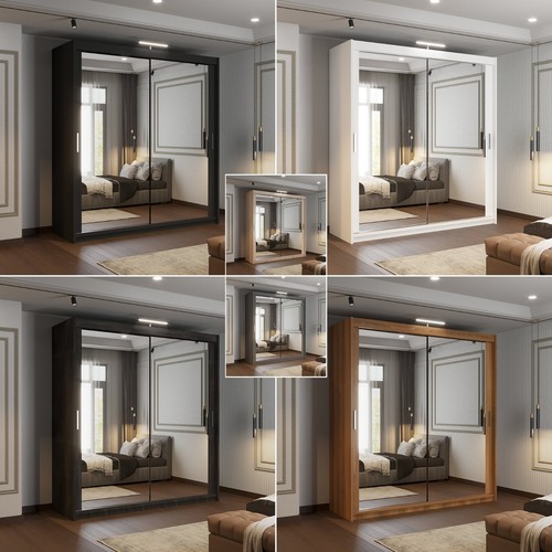 Double mirror sliding door - double,
