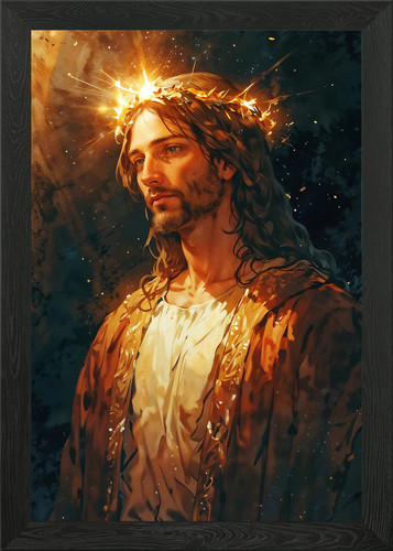 Jesus christ portrait framed - christ,