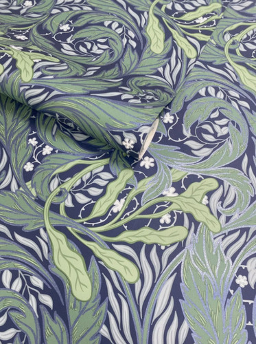Vale leaf blue green wallpaper - vale,