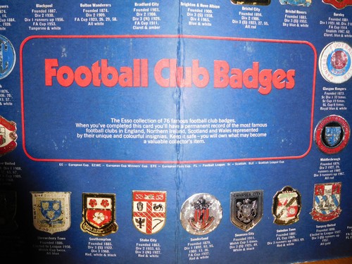Esso football club foil badges