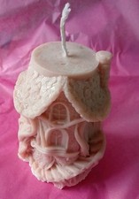 Hand Carved Fairy House Candle