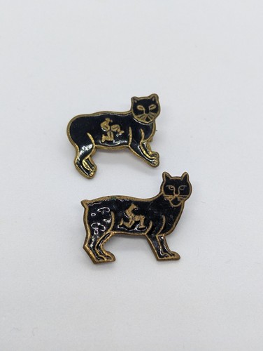 Vintage manx cat brooch twin - vintage,