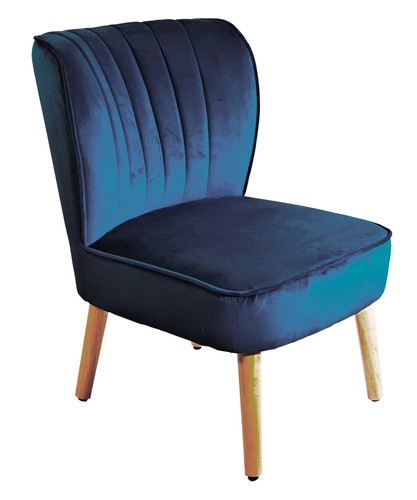 Blue velvet bedroom - blue, chair