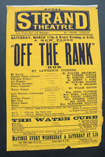 Royal Strand Theatre, London 1905, Off The Rank, Lawrence Sterner, Farce Poster,
