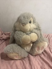 Vintage Keel Toys Patchfoot Grey Rabbit Plush Soft Toy Simply Soft Collection