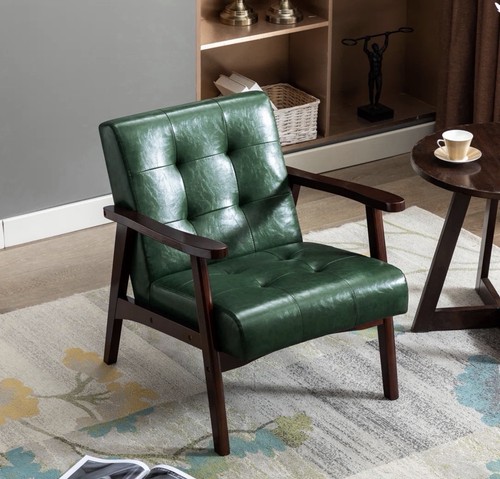 Leather armchair retro - pu,