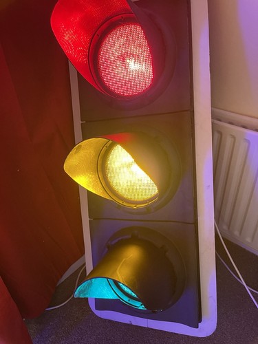 Traffic lights with three - lights,