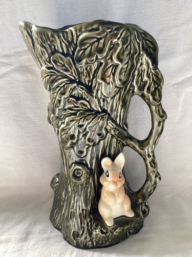 Green sylvac vase rabbit - sylvac, a