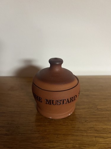 Vintage terracotta mustard - mustard, pot