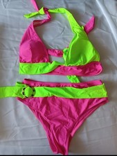 Bikini Set Vibrant Neon Pink
