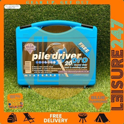 Blue diamond pile drive - blue,