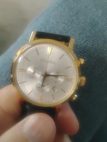 Bulova men gold - gold, chronograph
