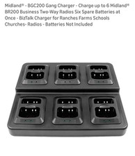 MIDLAND BGC200 Multi Charger 6 gang BizTalk BR200 Business Radios