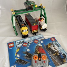 LEGO City 7939 - Cargo Train with instructions (missing truck and 1 carriage).