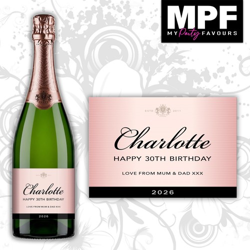 Personalised birthday prosecco - personalised,