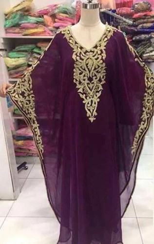 New wine kaftan stylish dress - wine,