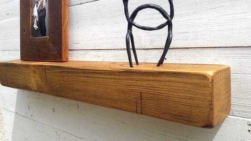 Rustic mantel shelf solid pine - rustic,