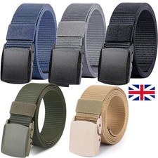Quick Release Work Belt Tactical Men Black Army Webbing Nylon Military Waistbelt