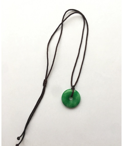 Genuine green jade circle - green, coin