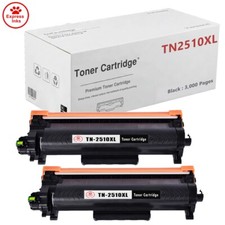 2 TN-2510XL Toner Cartridge Fits For Brother DCP-L2620DW L2627DW L2660DW