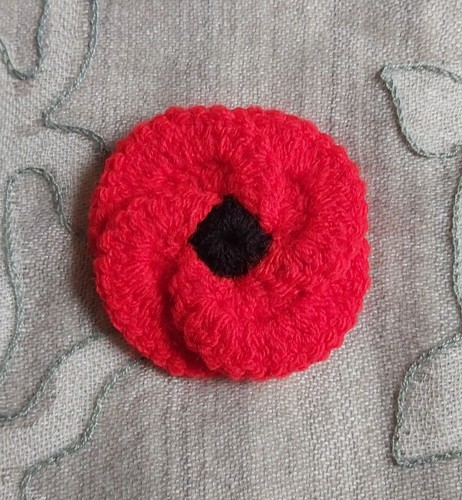 Hand crochet remembrance - crochet, poppy