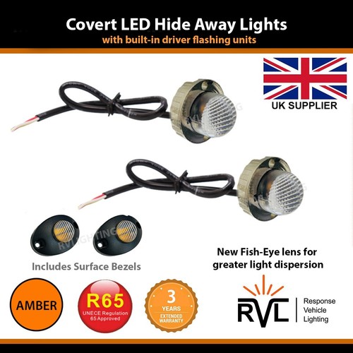Amber hide away lights - amber,