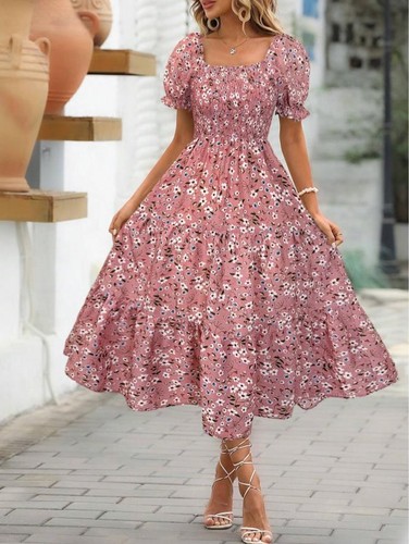 Ladies summer floral long - floral,