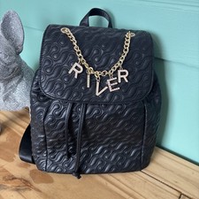 River Island Backpack Meduim With Gold Diamnate Charms