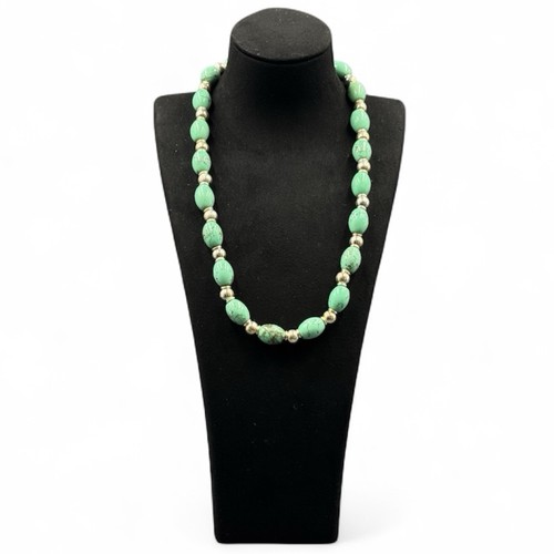 Turquoise howlite necklace - howlite,