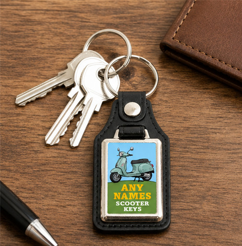 Personalised scooter keyring - personalised,