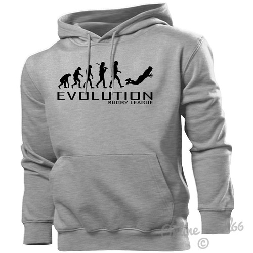 Rugby league evolution hoodie - rugby,