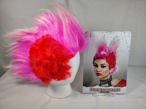 Double mohawk spike red pink - double,